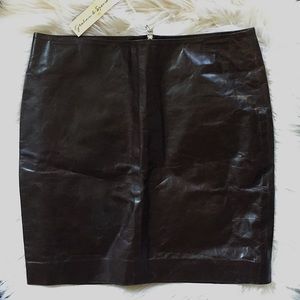 $250 NEW Graham & Spencer leather pencil skirt XS
